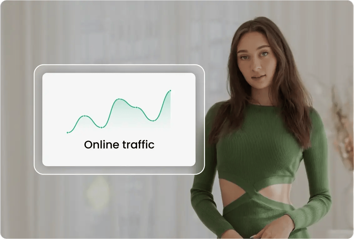 Online traffic graph trending up