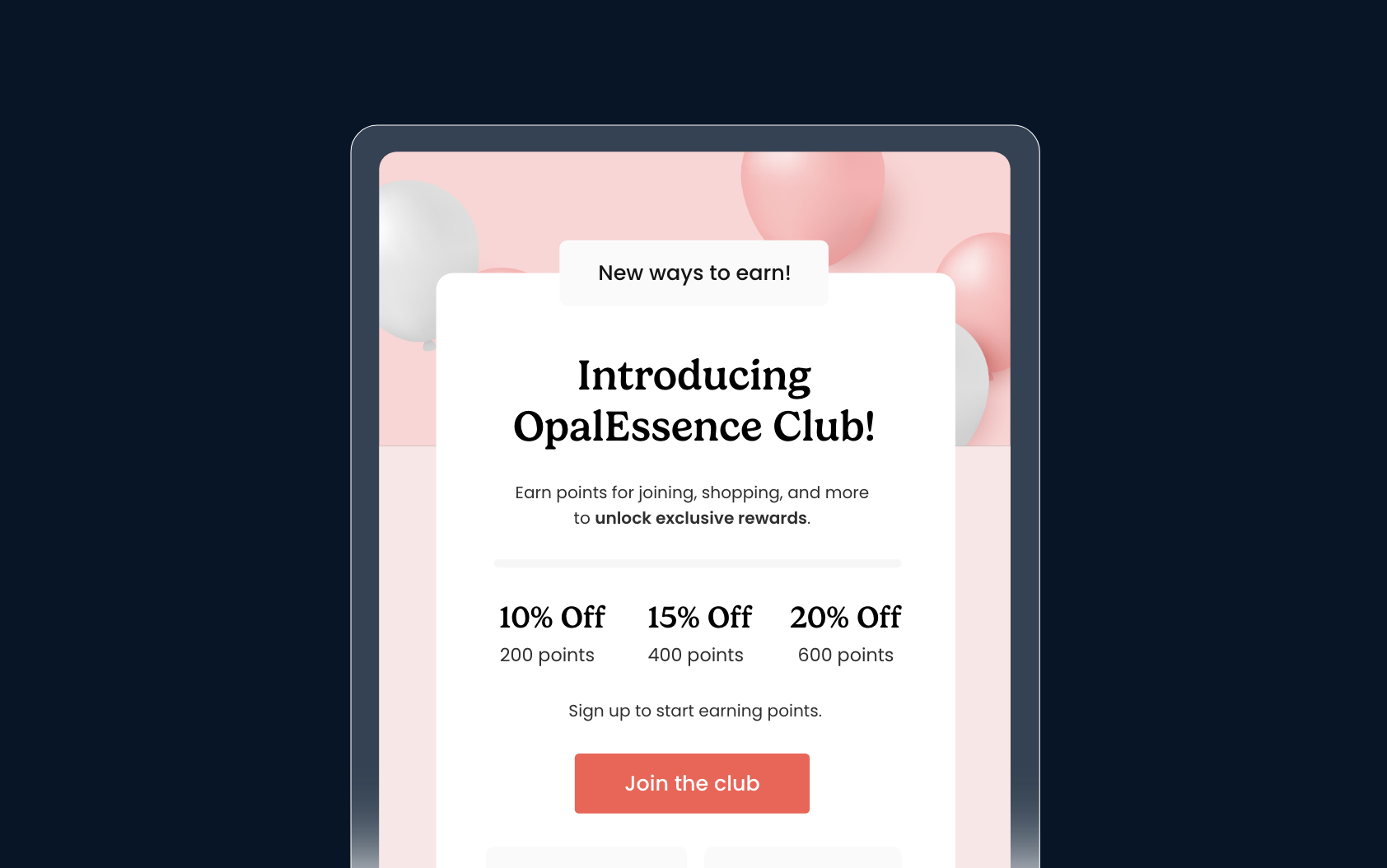 loyalty-program-email-announcement-campaign-opal-essence