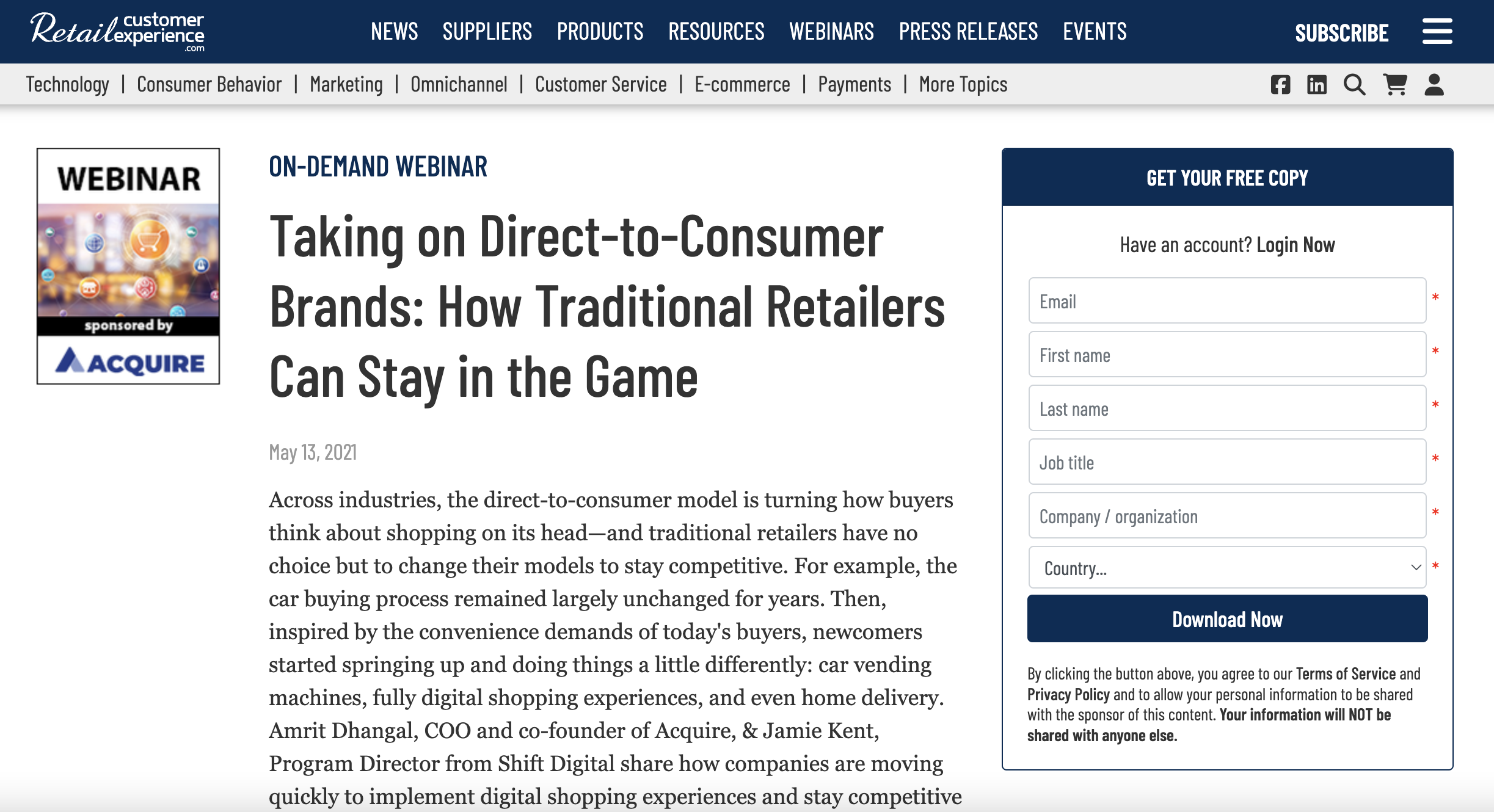 Retail Customer Experience webinar