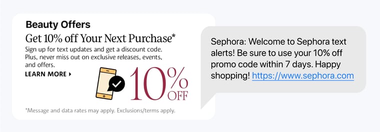 Sephora-Welcome-SMS-Discount-Code
