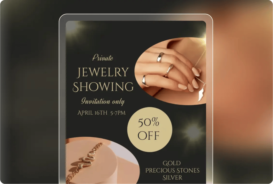 The Shelter Options Shoppe Private Jewelry Showing Email Campaign