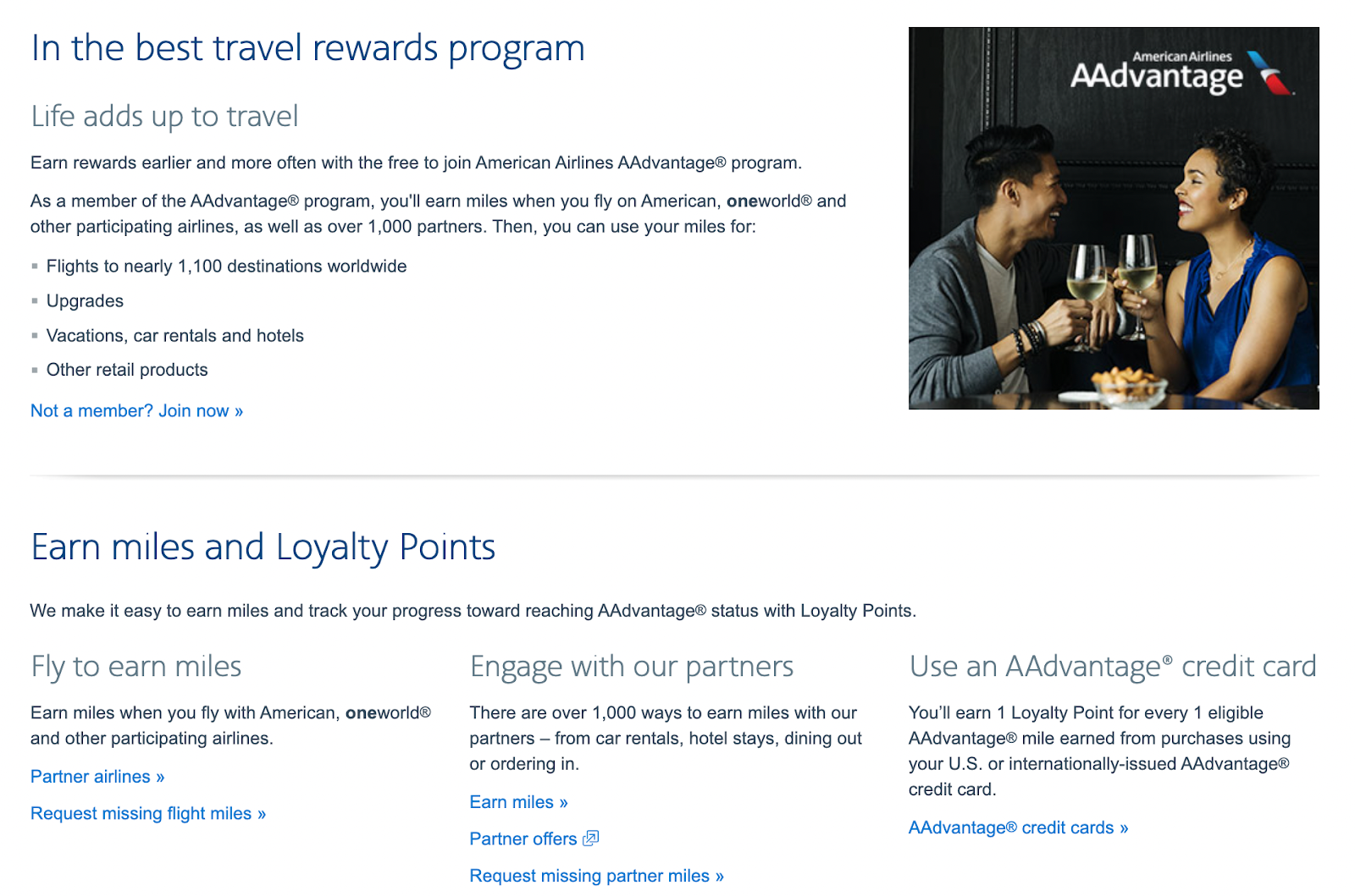 american airlines rewards program structure