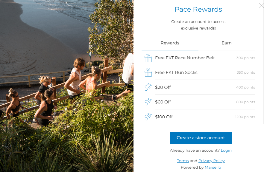 pace athletic loyalty program and running club