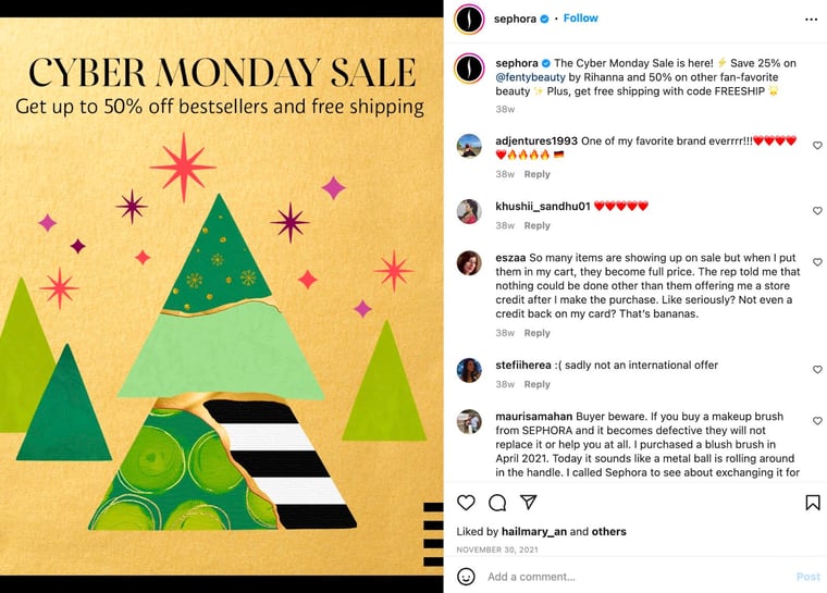 sephora cyber monday sale post