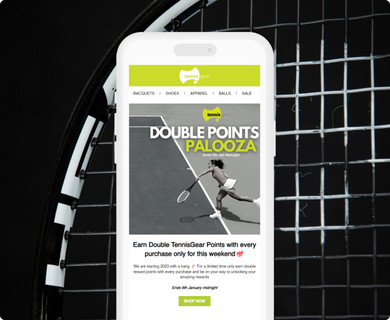 tennisgear-double-points-loyalty-campaign